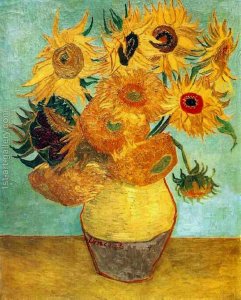 Vase With Twelve Sunflowers II