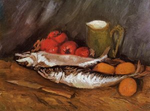 Still Life with Mackerels, Lemons and Tomatoes