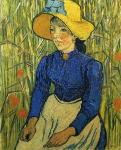 Peasant Girl with Yellow Straw Hat