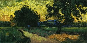 Field with Trees, the Chateau of Auvers