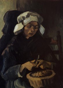 Peasant Woman Peeling Potatoes, Neunen