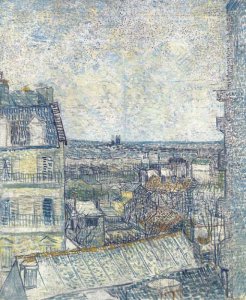 Vue de la chambre de l'artiste, rue Lepic