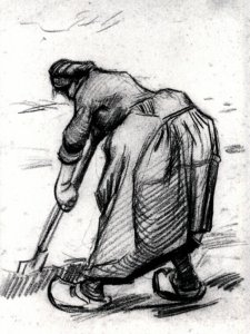 Peasant Woman, Digging, Seen from the Side