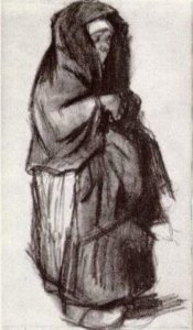 Peasant Woman with Shawl over her Head, Seen from the Side