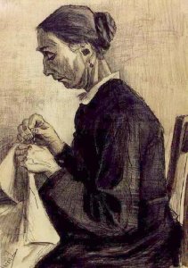 Sien, Sewing, Half-Figure 2