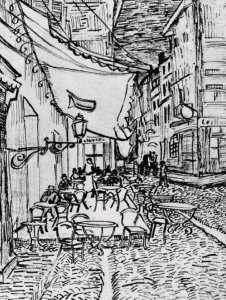 Sketch for The Cafe Terrace At Night