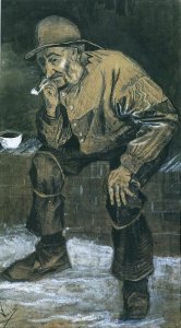 Fisherman with Sou'wester, Sitting with Pipe 2