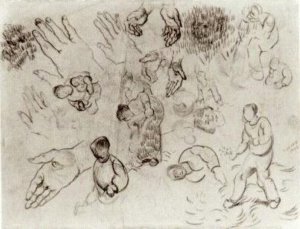 Sheet with Hands and Several Figures