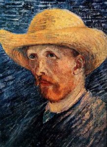 Self Portrait With Straw Hat II