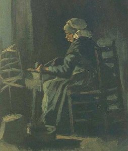 Woman Winding Yarn