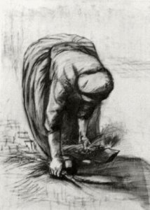 Peasant Woman Stooping and Gleaning