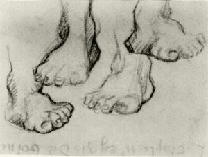 Four Sketches of a Foot