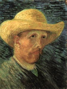 Self-Portrait with Straw Hat and Pipe 3