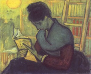 A woman reading