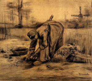 Peasant Woman Lifting Potatoes 5