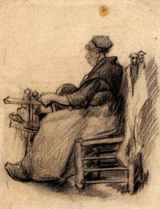 Woman Winding Yarn 2