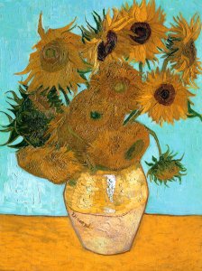 Vase With Twelve Sunflowers