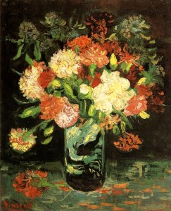 Vase With Carnations