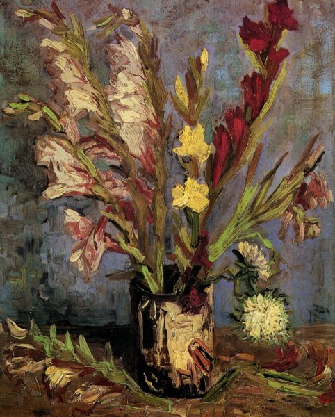 Vase With Gladioli