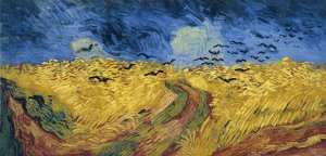 Wheat Field With Crows