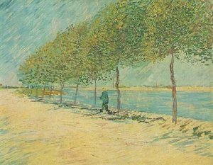 Promenade sur les berges près d'Asnières 1887