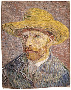 Self portrait with a Straw Hat (verso The Potato Peeler) probably 1887