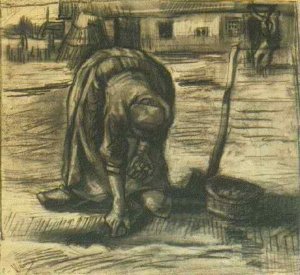 Peasant Woman, Planting Potatoes