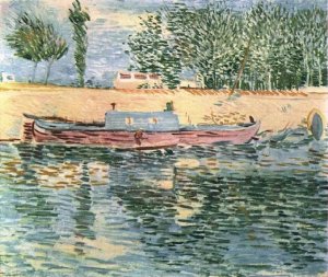 The Banks Of The Seine With Boats