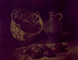 Still Life With Brass Cauldron And Jug