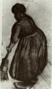 Peasant Woman with Broom