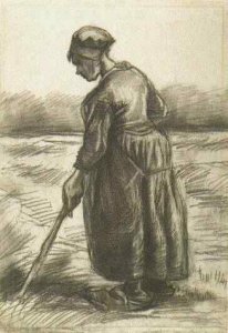 Peasant Woman, Working with a Long Stick