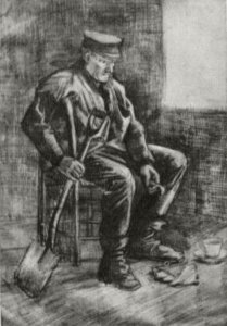 Workman with Spade, Sitting near the Window