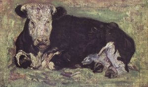 Vache allongée 1883