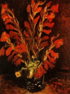 Vase with Red Gladioli 2