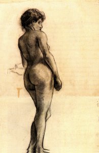 Standing Female Nude Seen from the Back