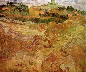 Wheat Fields with Auvers in the Background 2