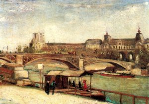 The Pont Du Carrousel And The Louvre