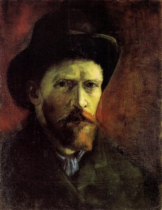 Self Portrait With Dark Felt Hat