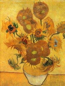 Vase With Fifteen Sunflowers II