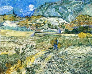 Vincent Van Gogh - Enclosed Field with Peasant